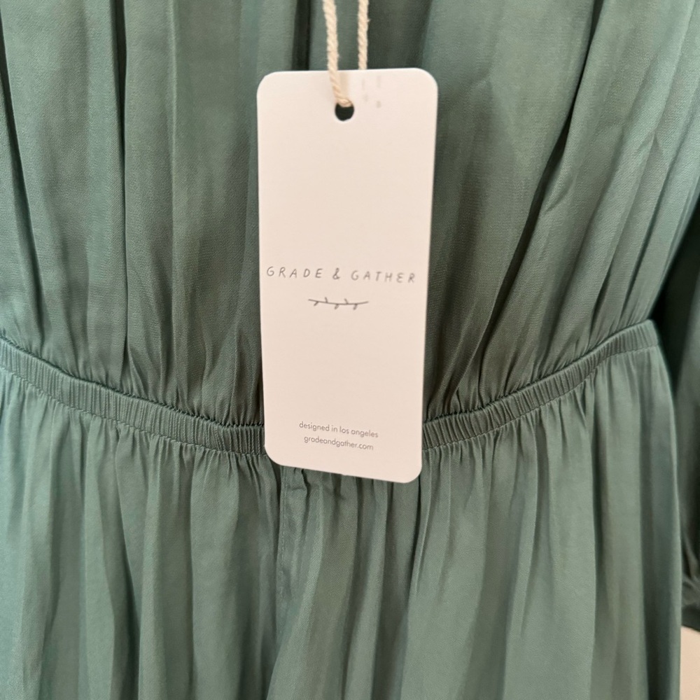 Sam Front Tie satin Dress in Lagoon - Picture 13 of 13